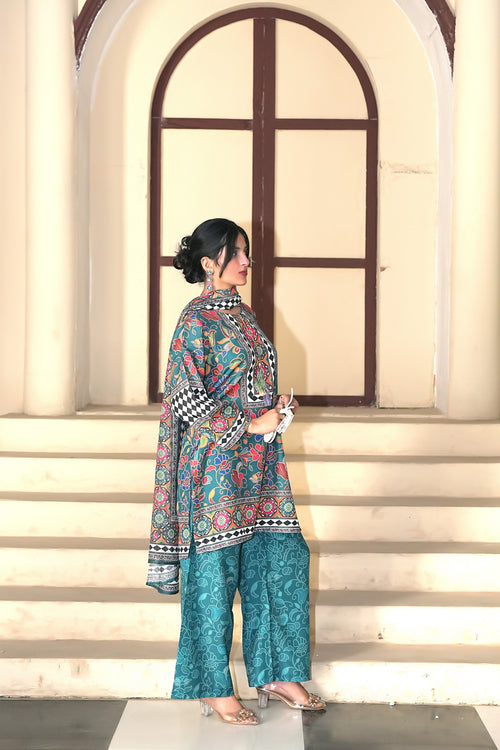 Aks-e-Rang – 3-Piece Printed Suit